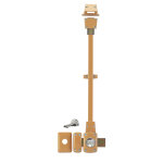 Thirard - verrou � bouton mirage 6 pour porte d'entr�e, cylindre 45mm, tringle 2 pts en acier, haut, ...