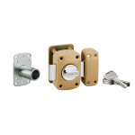 Thirard - verrou � bouton transit 2 a2p pour porte d'entr�e, cylindre 45mm, acier, 4 cl�s, �poxy bronze ...