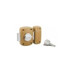 Thirard - verrou corvette, bouton cylindre 50 mm, epoxy or, 3 cl�s