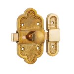 Thirard - verrou de meuble louis xvi, 40x80mm, laiton patin