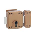 Thirard - boitier de verrou double entre rafale pour porte d'entre  cylindre, acier, epoxy bonze