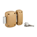 Thirard - verrou sans bouton capital, pour porte de cave, cylindre 40mm, acier, 3 cl�s, �poxy bronze