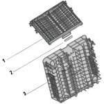 Thomson - sos accessoire panier suprieur complet repre 3 pour lave - vaisselle 1063041, 34421371