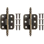 Thsinde - 2 pcs charnières métalliques antiques charnières pour tiroir armoire boîtes avec vis Thsinde - 2 pcs charnières métalliques antiques charnières pour tiroir armoire boîtes avec vis