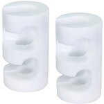 Tibelec - 2 passes c�bles plastique blanc