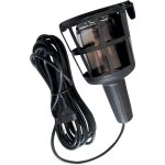 Tibelec - baladeuse filaire e27 livre sans ampoule, 60w max, cble long. 5m, crochet, verre de protection, ...