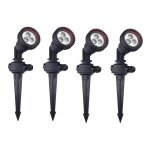 Tidian (4 pcs) spot de jardin extrieur avec ip65. projecteur  pointe pour pelouse. pour ampoule gu10. ...