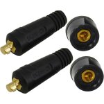 Tig c�ble de soudage panneau connecteur prise dkj10 - 25 & dkz10 - 25 200amp dinse raccord rapide 2 ensembles ...