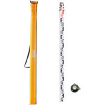 Tige de mesure telescopique metrique 4 m, mire telescopique de mesure double face en cm / mm regle en ...