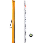 Tige de mesure telescopique metrique 5 m, mire telescopique de mesure double face en cm / mm regle en ...