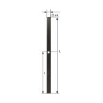 Tige plate eco 1500 mm torbel cataphor�se noire pour espagnolette - 0610154