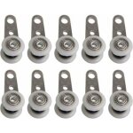 Tigrezy - lot de 10 roulettes pour baies vitres ou portes coulissantes - en mtal et en plastique - ...