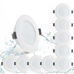 Tigrezy - lot de 10 spots led encastrable 5w ip44 98mm, blanc neutre 4000k �clairage encastr� �tanche ...