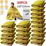 Tigrezy 30pc couverture de survie d'or - ruban d'urgence en plein air tanche premiers secours rideau ...