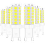 Tigrezy ampoules led g9, 5w equivalent 40w halog�ne lampe blanc 6000k sans scintillement �conomie d'�nergie ...