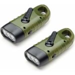 Tigrezy - lampe torche solaire rechargeable(lot de 2), led lampe d'urgence � dynamo manivelle flashlight ...
