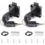 2 pices noir serrure de tiroir de bureau serrure en alliage avec 4 cls serrure cylindre de meuble pour ...