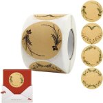 Tiquettes - 500 pi�ces autocollants en papier kraft pour pots de confiture - index cadeaux - �tiquettes ...