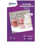 Tiquettes personnalisables autocollantes 21 x 29, 7 cm avery c9421 - sachet de 6