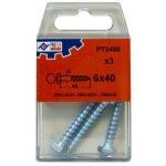 Tire - fond zn bar c / 3 pcs - 6x40 mm Tire - fond zn bar c / 3 pcs - 6x40 mm