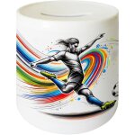 Tirelire en cramique footballeur