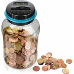 Tirelire compteur tirelire avec �cran lcd, tirelire automatique en verre grande capacit�, tirelire num�rique, ...