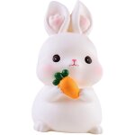 Tirelire en forme de lapin pour filles et garons enfants - anti - chute - blanche - adorable - en caoutchouc ...