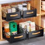 Tiroir armoire coulissante en m�tal organiseur avec poign�e �tag�re de rangement de cuisine - salle de ...