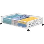 Tiroir de lit ? coffres de rangement sous le lit, �tag�re � chaussures, montage sans outil, tiroir sous ...