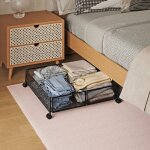 Tiroir de lit rangement sous le lit, rangement sous le lit sur roulettes - 40x60cm, noir? 1pc - rwtiroir ...
