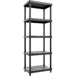 Titan x - �tag�re modulaire 5 niveaux 90x45xh185 cm en r�sine noire
