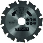 Tivoly - 1 lame de scie d125mm alsage 22, 22mm 12 dents carbure pour meuleuse pour coupe de tout type ...
