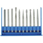 Coffret 10 fraises limes carbure (mini) queue de 3 mm  3mm technic - tivoly