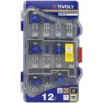 Coffret de 12 fraises de d�fonceuses de formes assorties queue 6mm - tivoly