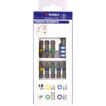 Tivoly ? coffret 18 pcs lg 25 - 17 embouts torsion magn�tique + 1 porte embout quick change
