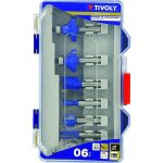 Coffret de 6 fraises de d�fonceuse de formes assorties - queue 8mm - tivoly