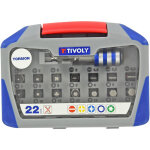 Coffret d'embouts de vissage torsion 22 pices ? 21 embouts de vissage + 1 porte - embout magntique ...