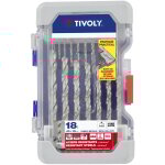 Finish - tivoly ? coffret ranger 18 forets m�taux hss taill�s meul�s pointe en croix � 2 � 10mm