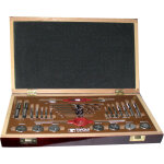 Tivoly ? mallette pro 30 pi�ces ? 7 jeux de 2 tarauds hss m3 � m12 ? 7 fili�res hss m3 � m12 ? 7 forets ...