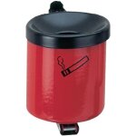 Tkg - cendrier mural d. 110xh120 mm rouge avec dispositif basculant