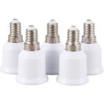5 pcs adaptateur de convertisseur e14 vers e27 base d'ampoule led , blanc 5 pcs adaptateur de convertisseur e14 vers e27 base d'ampoule led , blanc