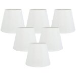 Ensemble de 6 pinces en tissu blanc sur les abat - jours lustre, remplacement pour la dcoration du lustre ...