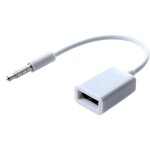 Tlily - mp3 de voiture 3. 5mm male aux prise audio jack usb 2. 0 cable convertisseur cordon blanc Tlily - mp3 de voiture 3. 5mm male aux prise audio jack usb 2. 0 cable convertisseur cordon blanc