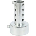Tlily - silver pot d'chappement de moto peut insrer silencieux baffle db 48mm x 80mm