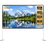 Cran de projection 100 pouces 16: 9 ecran projecteur pliable lavable rsistant portable, 4k hd ecran ...
