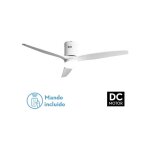 Todolampara - ventilateur de plafond avec lumire led moteur 18w dc modle aguilon blanc, 3 teintes, ...