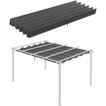 Toit de remplacement pour la pergola de 3, 5 x 2, 5 m. toit con�u avec des trous pour l?�vacuation de ...