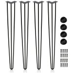 Tolletour - swanew pieds de table pieds de table en pingle  cheveux 30 cm, pieds de meubles en mtal ...