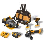 Ensemble de 4 machines tolsen tools e'lectriques se'rie mp20 sans balais moteur brushless + 2 piles 4 ...