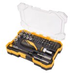 Jeu de 56 tournevis � cliquet ? 21 embouts cr - v h6x25mm ? 20 embouts cr - v h4x28mm ? 9 douilles cr ...